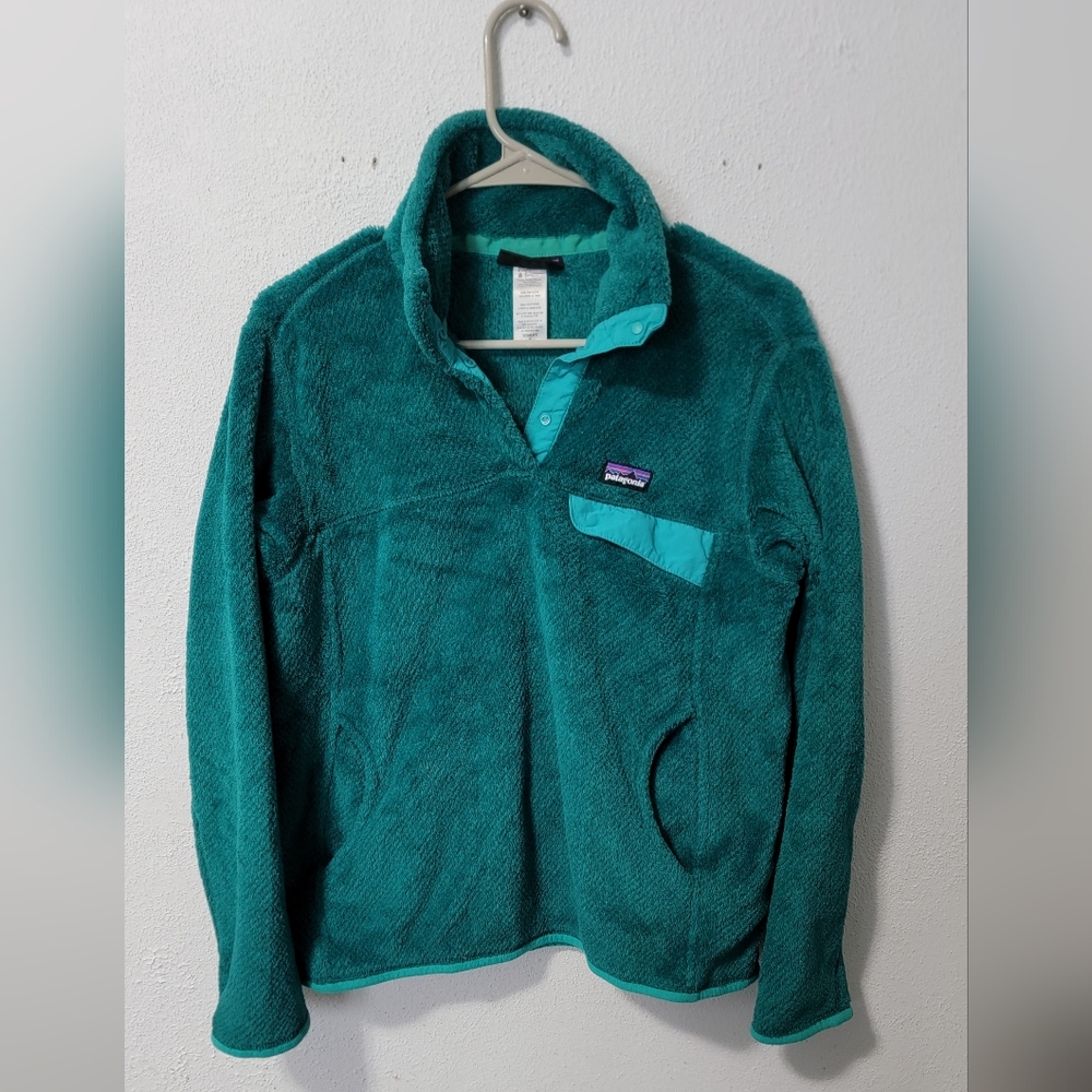 Patagonia Microfleece pullover. Womens M. Teal